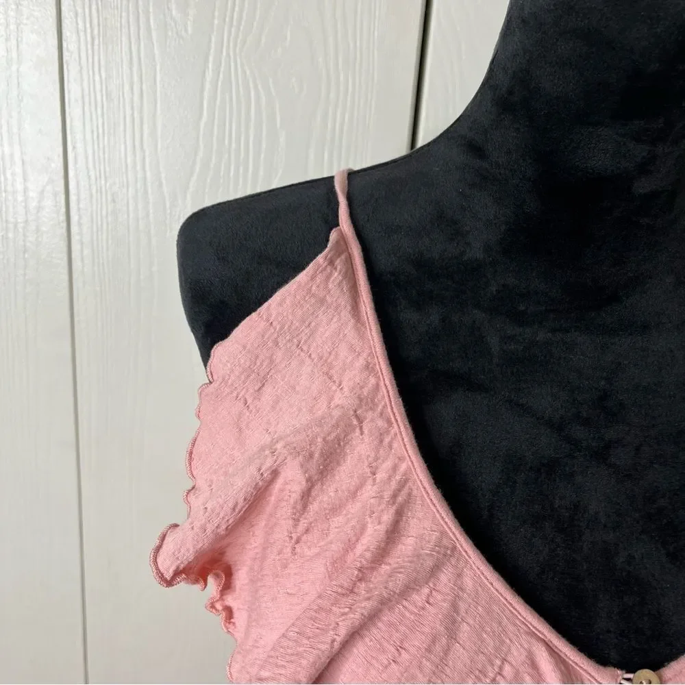 Free‎ People FP Beach Erika mini dress pink sleeveless Racerback size small